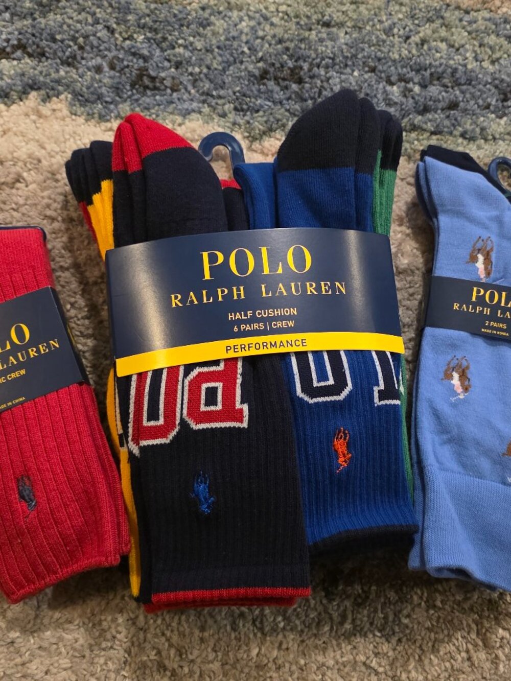 Ralph Lauren men's crew socks 9 pair